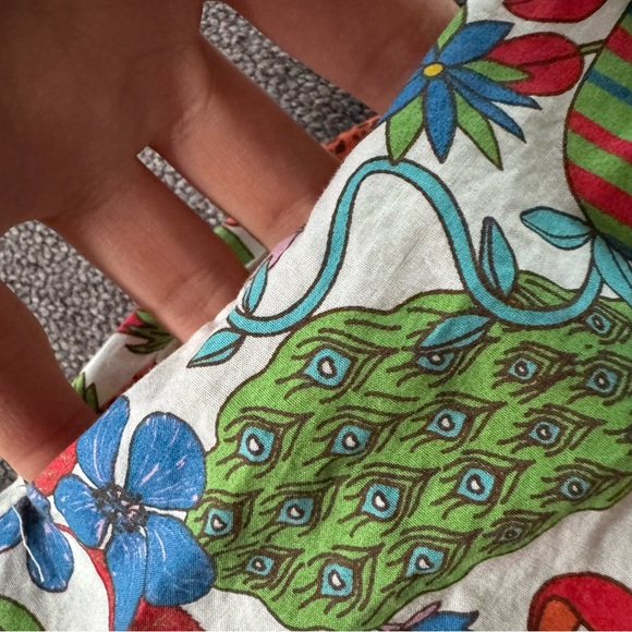 Mini Boden Floral Jungle Dress Ruffle Cotton Pockets Girls size 4-5 - Picture 3 of 9